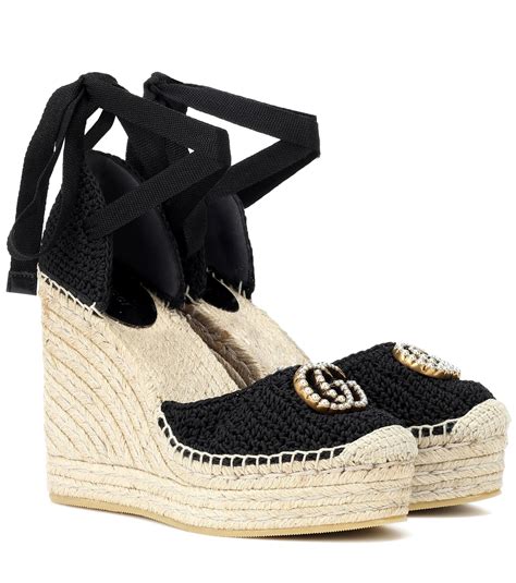 gucci crochet espadrille